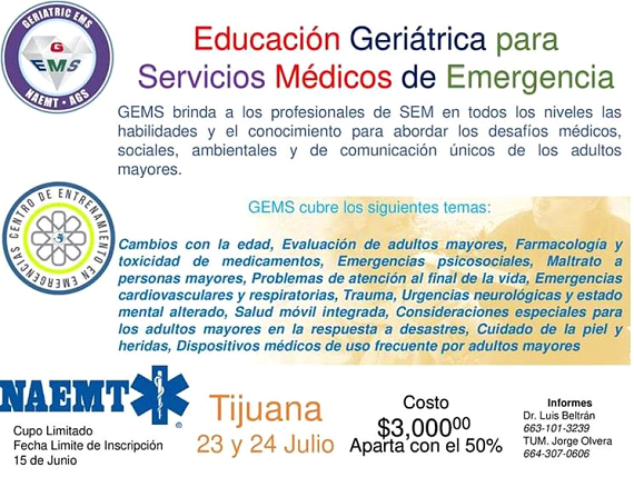 Educación Geriátrica para Servicios Médicos de Emergencia