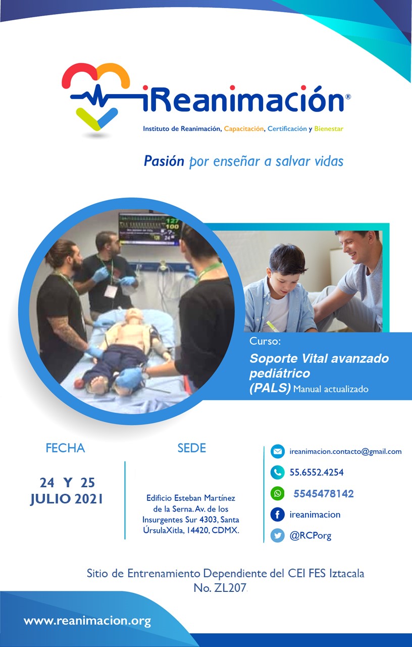 Curso de Soporte Vital Avanzado Pediátrico - 24 y 25 de julio 2021