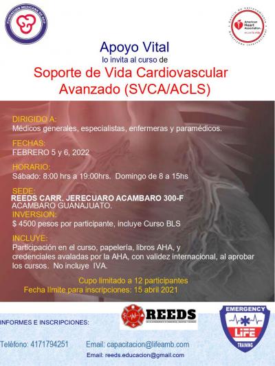 Soporte de Vida Cardiovascular Avanzado (SVCA / ACLS) | CURSO