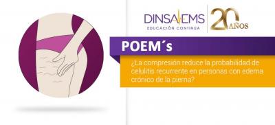 ¿La compresión reduce la probabilidad de celulitis recurrente en personas con edema crónico de la pierna?