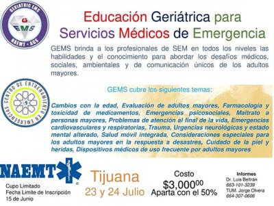 Educación Geriátrica para Servicios Médicos de Emergencia
