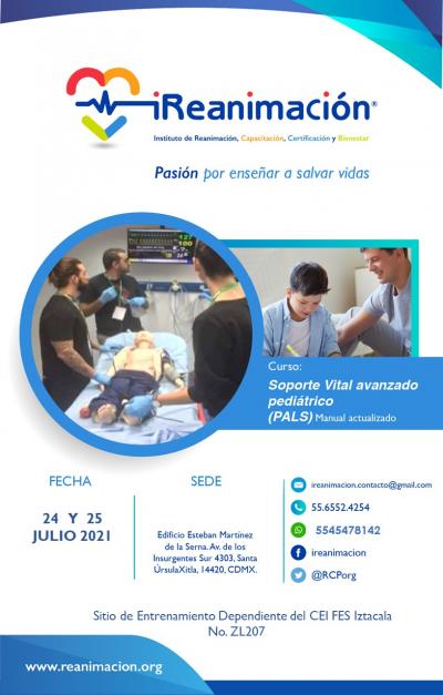 Curso de Soporte Vital Avanzado Pediátrico - 24 y 25 de julio 2021