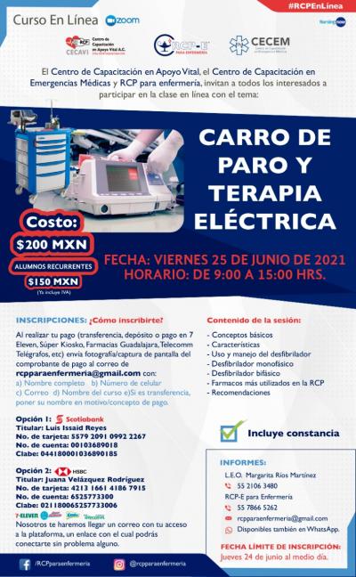 CARRO DE PARO Y TERAPIA ELÉCTRICA