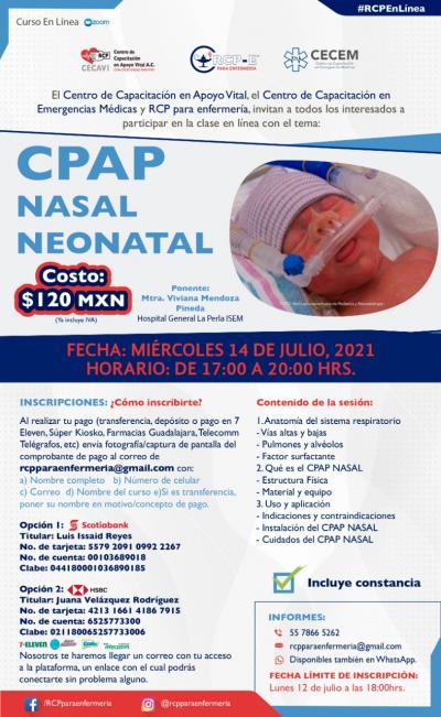 CPAP NASAL NEONATAL 14 DE JULIO