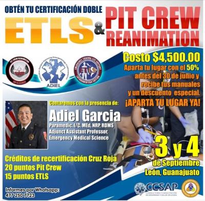 ETLS + Pit Crew Reanimation 3 y 4 de Septiembre | CURSOS