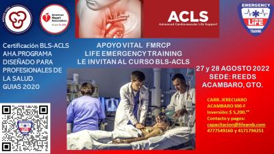 Certifiicación BLS-ACLS 27 y 28 de agosto