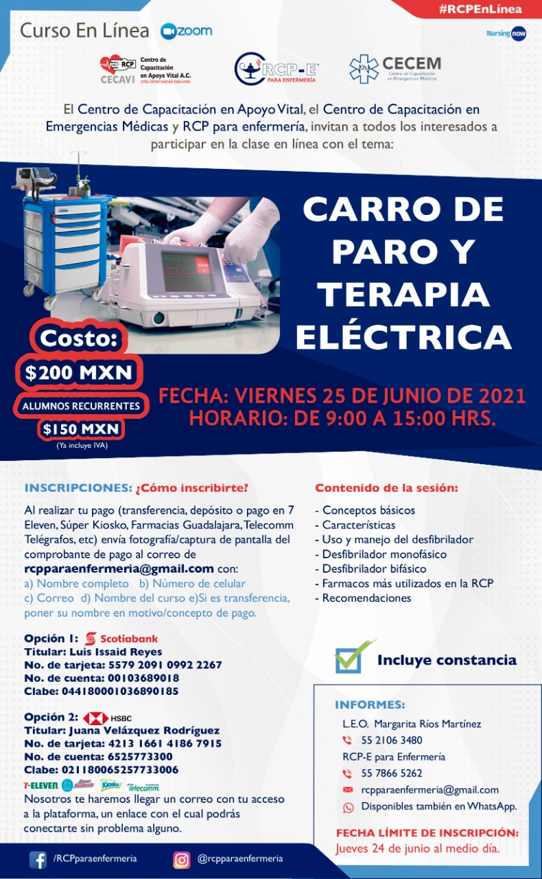 CARRO DE PARO Y TERAPIA ELÉCTRICA