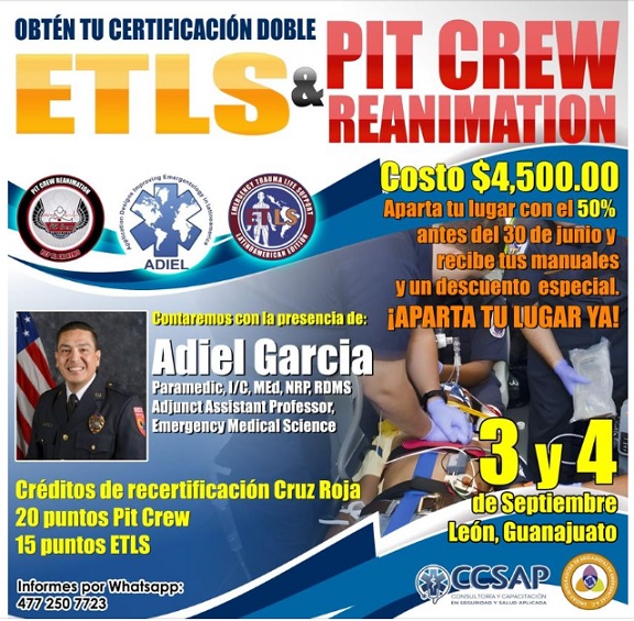 ETLS + Pit Crew Reanimation 3 y 4 de Septiembre | CURSOS